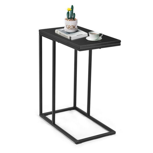Industrial Style C-Shaped End Table