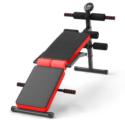Ultimate Multi-Workout Weight Bench: Foldable, Adjustable, and Equipped with LCD Display