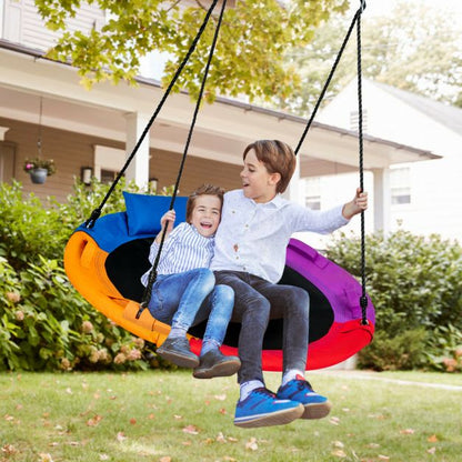 100cm Round Saucer Tree Swing with Pillow & Handle