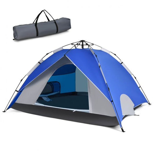 Quick-Pitch Pop-Up Camping Tent for 4 People with Carry Bag