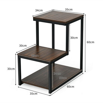 Multi-tiered Industrial End Table