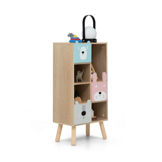 Toy Storage Organizer with 3 Drawers and 4 Open Compartments