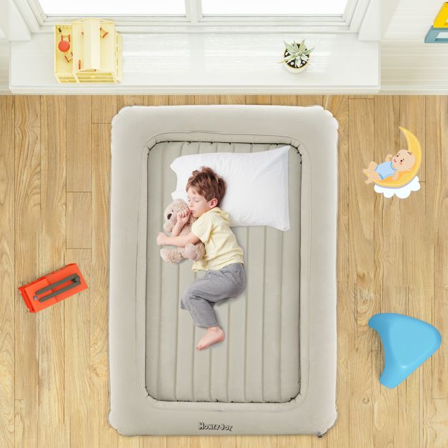 Portable Comfort - Inflatable Toddler Travel Bed with Electric Pump for Kids' Room and Bedroom