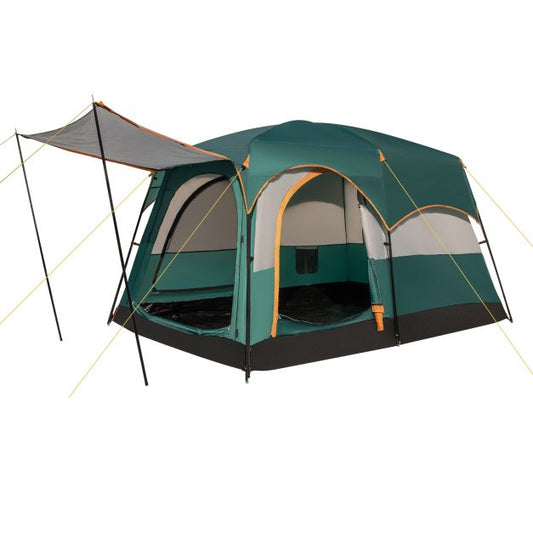 Spacious 6-Person Camping Tent featuring a 2-Room Divider, Ideal for Camping and Hiking Adventures