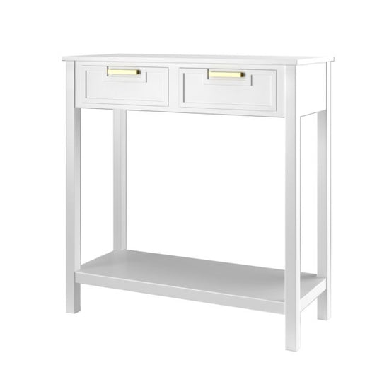 Console Table Featuring Two Drawers and Bottom Shelf