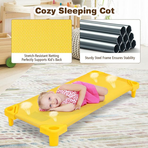 Easy Lift Corner Stackable Kids Nap Cot: Comfort and Convenience for Nap Time