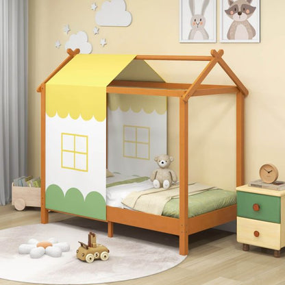 Kids House Bed with Removable Canopy - A Playful Retreat for Imaginative Minds