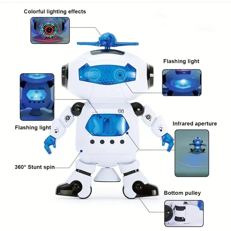 LED Dancing Robot Toy: Colorful Electronic Entertainment for Kids