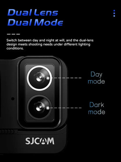 Experience Double the Action with SJCAM SJ20 Dual Lens 4K Action Camera - Waterproof, 5G WiFi, Touch Screen | Sport Helmet Camera 2024