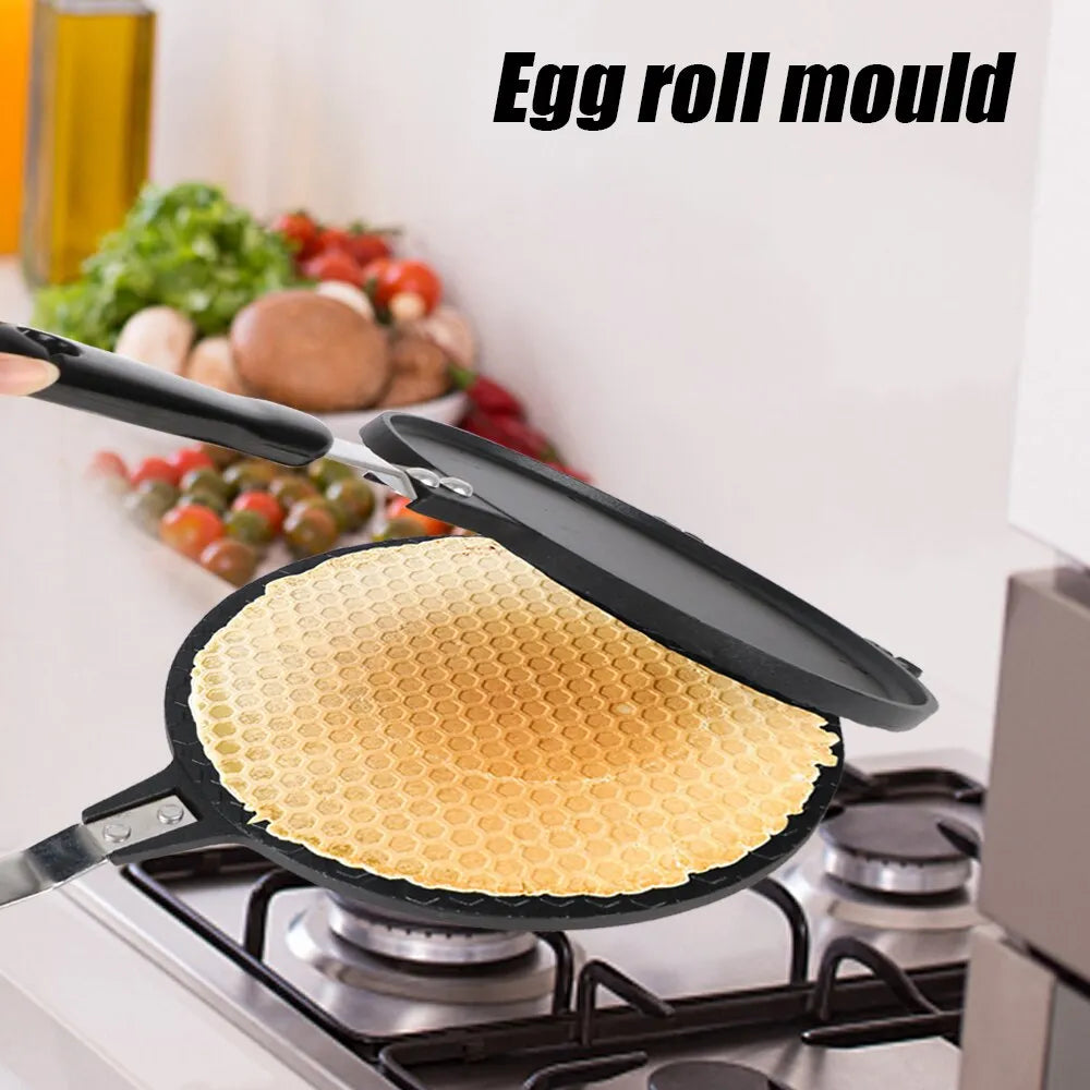Non-Stick Egg Roll Baking Pan - Versatile Waffle, Cake, and Ice Cream Cone Maker