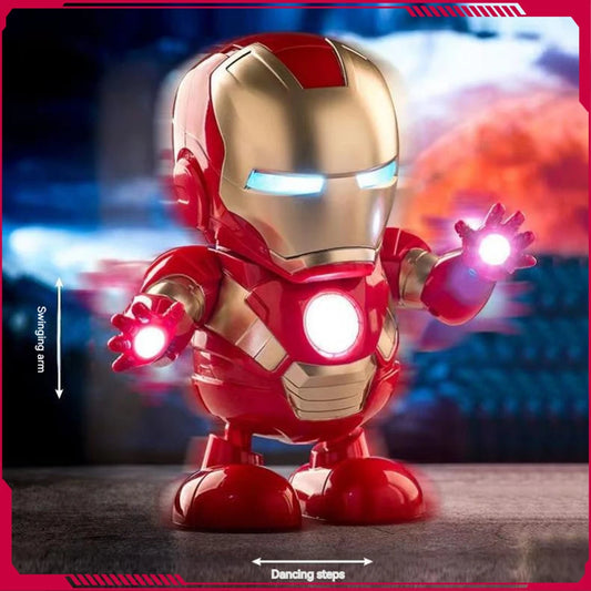 Marvel Iron Man Dance Action Figure: LED-Lighted Robot Model