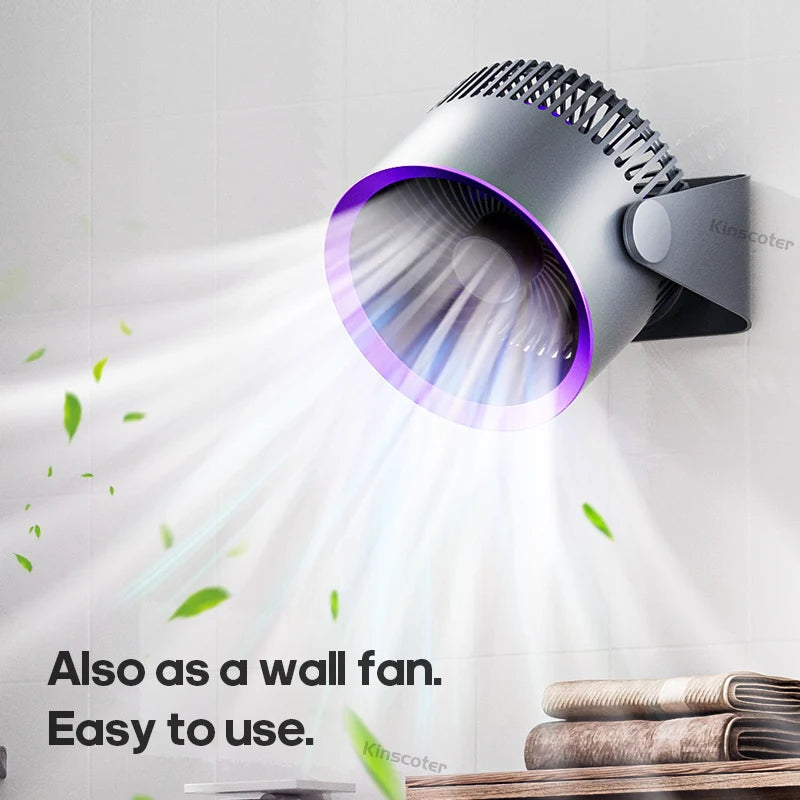 Cordless Wall Mount Electric Fan - USB & Wireless Air Conditioner