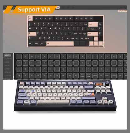 GMK87 Mechanical Keyboard Kit with Display Screen | RGB Backlit & Customizable