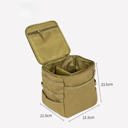 Ultimate Outdoor Camping Storage Bag: Large Capacity for Ground Nails, Tools, Gas Canisters, Picnic Cookware, and Utensils Kit
