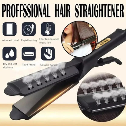 Curling and Straightening Dual Use Hair Straightener - 4 Gears Constant Temperature Portable Air Bangs Curling Splint