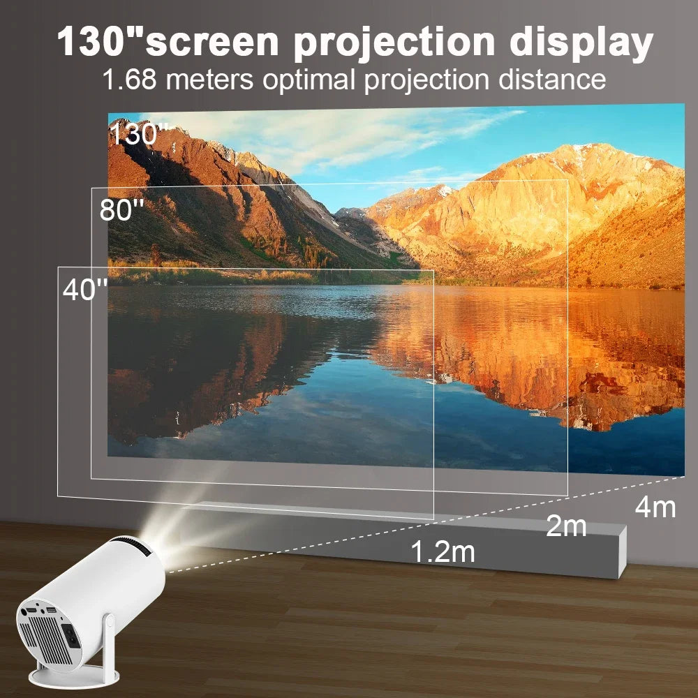 Transpeed Android 11 4K Projector | WiFi6 | 200ANSI | Home Theater | Outdoor Portable