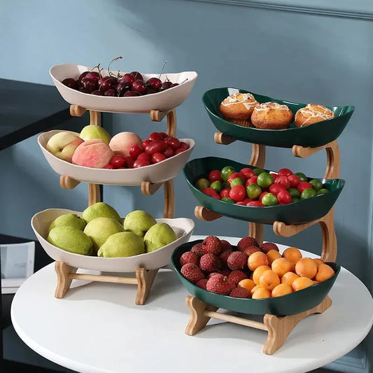 Fruit Plate Snack Plate European-style High-end Internet-famous Display Plate Modern Creative Living Room Household Multi-layer