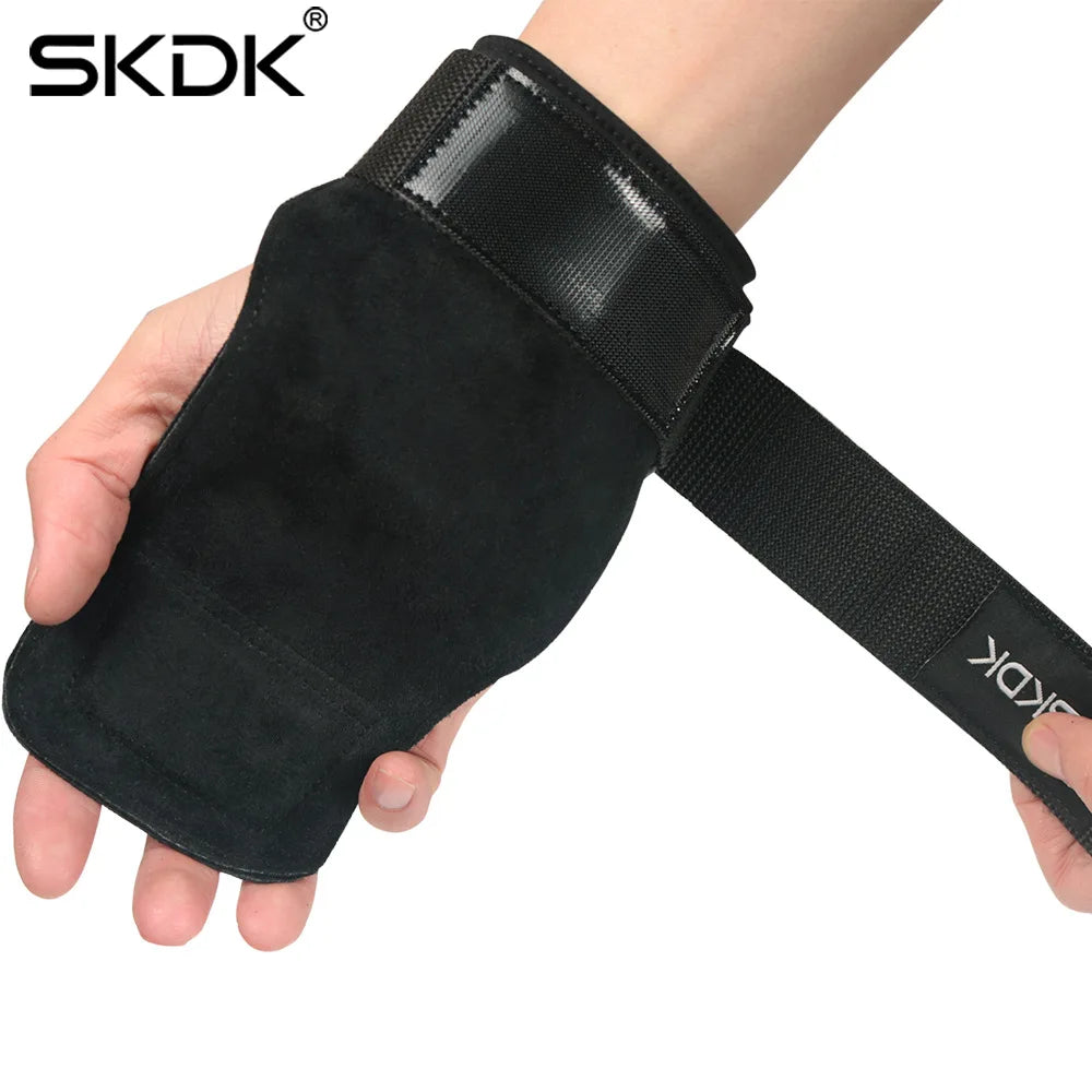 Grip Belt Cowhide Palm Guards - Fitness Equipment Non-slip Protective Gear, Wear-resistant Wrist Guards for Cross-border Deadlifts