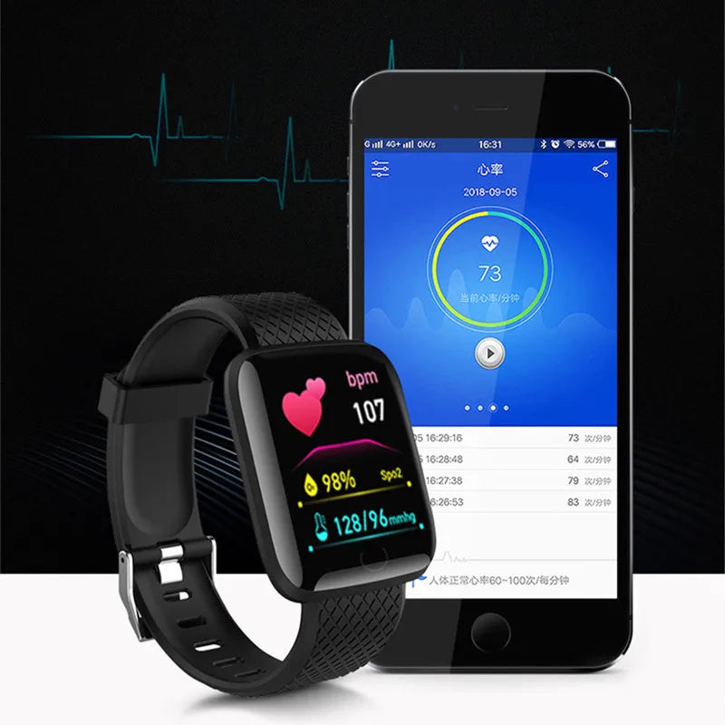 Smart Watch Men and women ,Blood Pressure Waterproof  Heart Rate Monitor Fitness Tracker Watch Sport For Android IOS