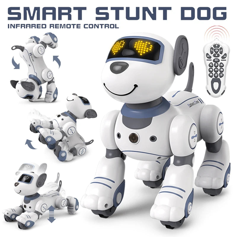 Funny RC Robot Electronic Dog: Stunt Performer with Voice Commands and Interactive Features