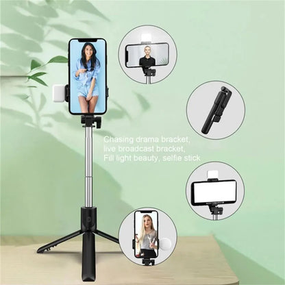 Capture Perfect Selfies with Cell Phone Selfie Stick Tripod - Bluetooth Remote, Wireless Selfie Stick, Phone Holder Stand with Beauty Fill Light