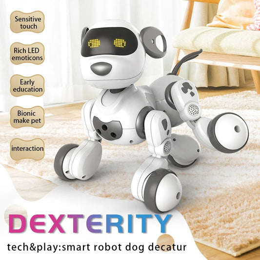 Funny RC Robot Electronic Dog | Stunt Dog with Voice Command and Touch-Sense Music for Boys Girls Children's Toys