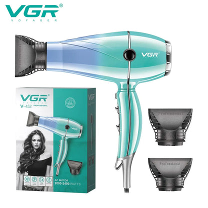 VGR Hair Dryer Professional 2400W - High Power, Overheating Protection, Strong Wind, Hair Care Styling Tool V-452