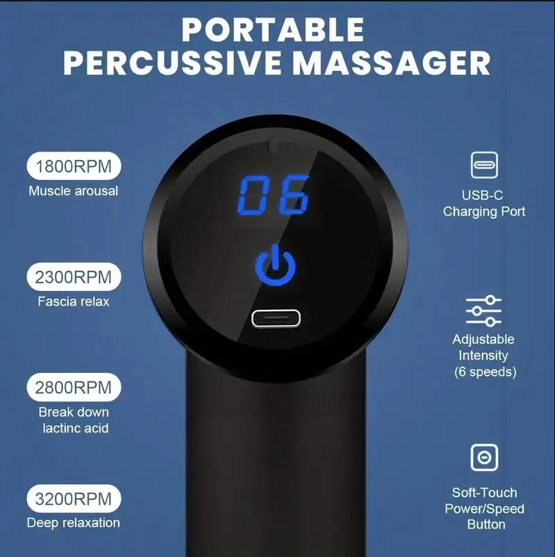 Mini Muscle Massage Gun: Portable Deep Percussion Massager