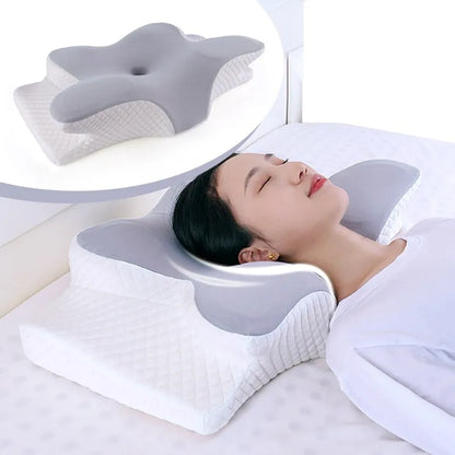 Butterfly Memory Foam Pillow - Orthopedic Cervical Support for Pain Relief & Better Sleep