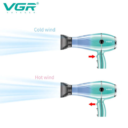 VGR Hair Dryer Professional 2400W - High Power, Overheating Protection, Strong Wind, Hair Care Styling Tool V-452