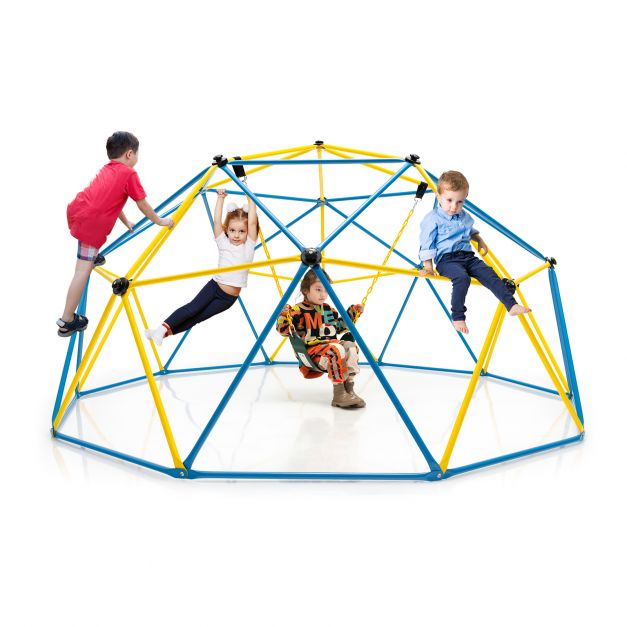 AdventureClimb 10FT Kids Geometric Dome Climber with Convenient Grip