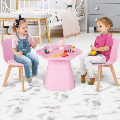 Cozy Toddler Activity Play Table: Backrest, Padded Seat, Concave Tabletop