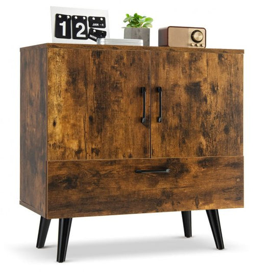 Contemporary Wooden Buffet Sideboard with Drawer