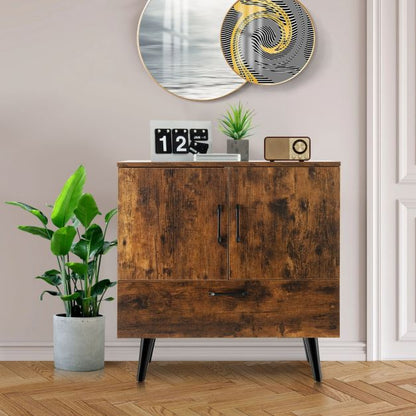 Contemporary Wooden Buffet Sideboard with Drawer