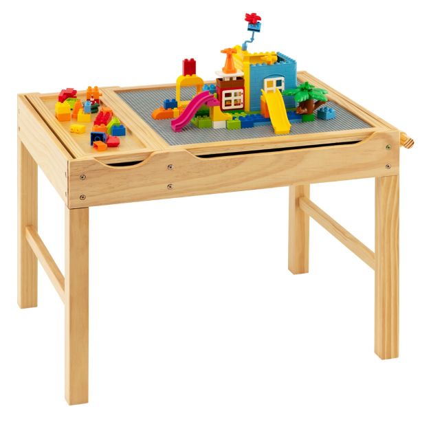 Children's Activity Table with Reversible Wooden Tabletop